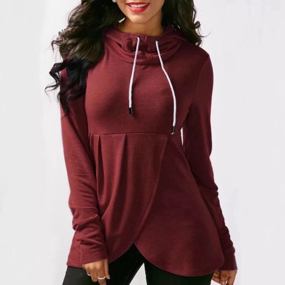 Sweaters - Women’s Long Sleeve Hoodie Sweatshirt